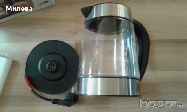 Електрическа кана с LED подсветка - стъклена AFK - 1.7л. - 50'-100'С, 2000W, снимка 8 - Кани - 16621176