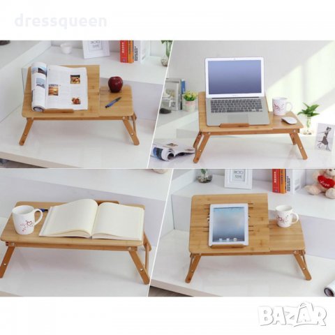 1839 Бамбукова масичка за лаптоп