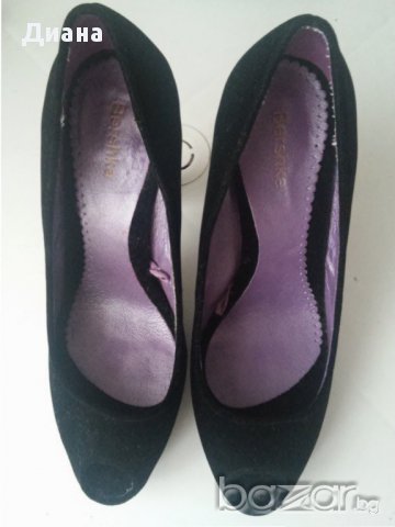 Черни официални дамски обувки Bershka с висок ток, номер 37