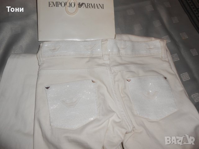 Бели дънки armani jeans, снимка 11 - Дънки - 18418330