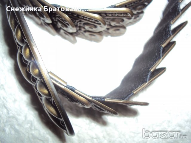 Дамски атрактивен колан с метално покрития с орнаменти, снимка 4 - Колани - 18392965