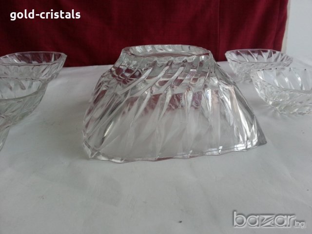 Ретро кристални купички и купа , снимка 17 - Антикварни и старинни предмети - 20598925