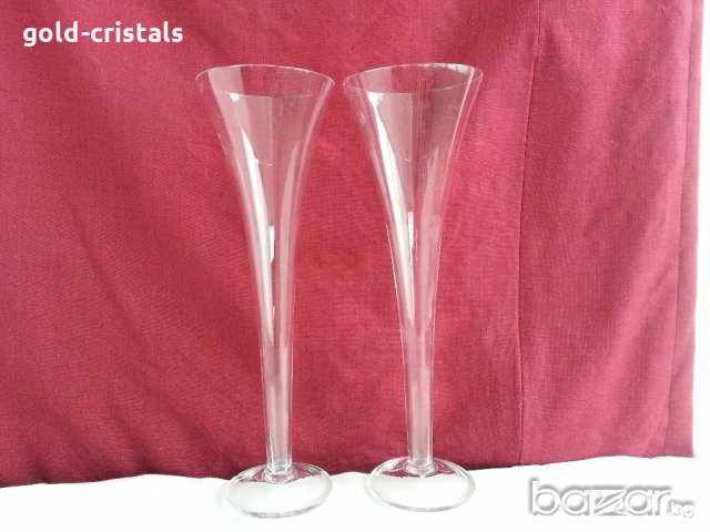 две кристални високи ритуални чаши, снимка 1 - Чаши - 20121770