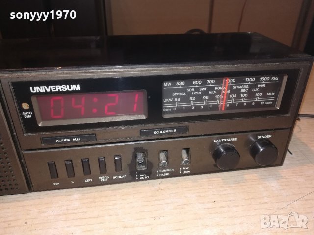 universum радио часовник-33х11х10см-внос швеицария, снимка 2 - Ресийвъри, усилватели, смесителни пултове - 21575395