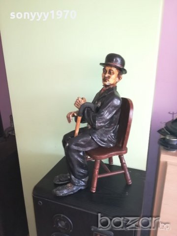 масивна фигура+стол+бастун-внос франция-55х35х20см