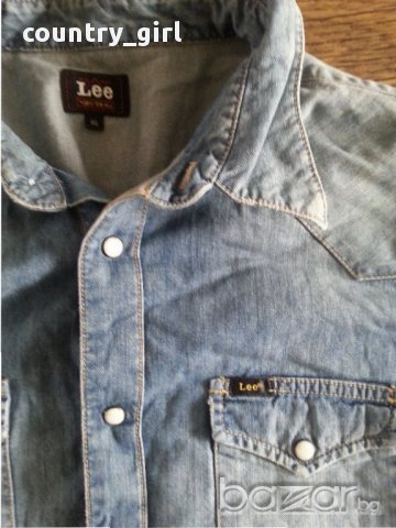 lee - страхотна мъжка дънкена риза, снимка 3 - Ризи - 18225843