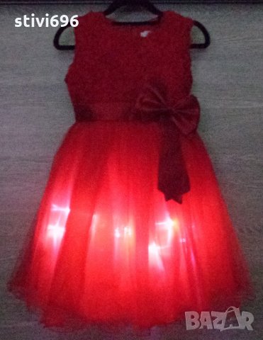 Детска рокля светеща, 7 цвята Размери 90 / 100 / 120 / 160