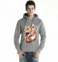 DSQUARED D2 GREY BAD KITTY PRINT Ватирано Мъжко Горнище тип Суичър size M, снимка 3