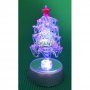 Декоративна елхичка със звезда - светеща в различни цветове. Изработена от стъкло и PVC материал. , снимка 1 - Декорация за дома - 16202655