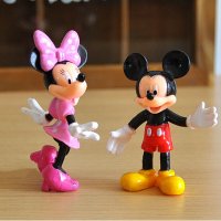 двойка Mickey Minnie Mouse PVC Мики и Мини Маус  топер играчки фигурки декорация торта украса, снимка 2 - Фигурки - 20551057