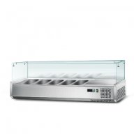 1.Хладилна поставяща се отгоре витрина 1,2 м х 0,34 м - за 5x 1/4 GN- контейнер номер на артикул: AG