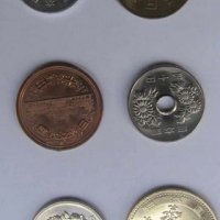 Япония - пълен сет 1, 5, 10,50,100,500 йени - 6 монети,508 m, снимка 1 - Нумизматика и бонистика - 20285714