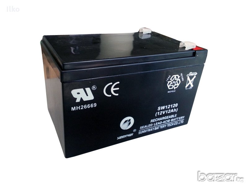 Акумулатор Батерия за електрически скутер, триколка или велосипед 12 Волта/12 А.ч., снимка 1