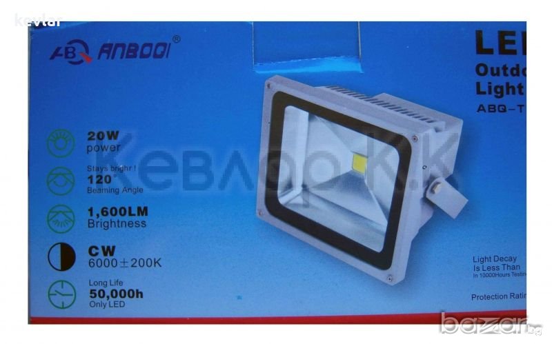 LED прожектор Anboqi 20W COB, снимка 1