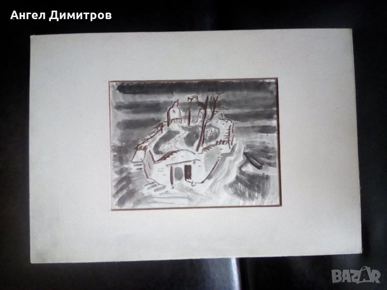 Картина смесена техника Мони Аладжемов , снимка 1