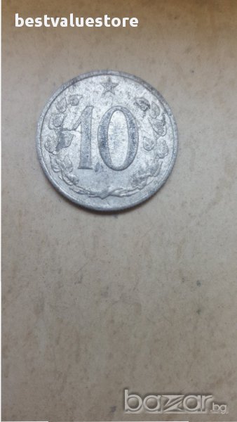 Монета 10 Чехословашки Халера 1967г. / 1967 10 Czechoslovakia Hellers Coin KM# 49, снимка 1