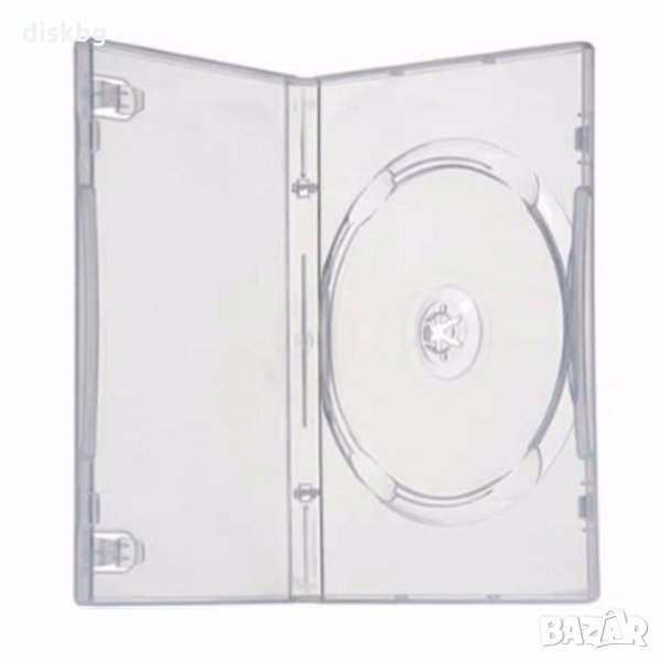 Нова кутия за DVD (DVD Box) единична 14mm, прозрачна - нови кутии, снимка 1