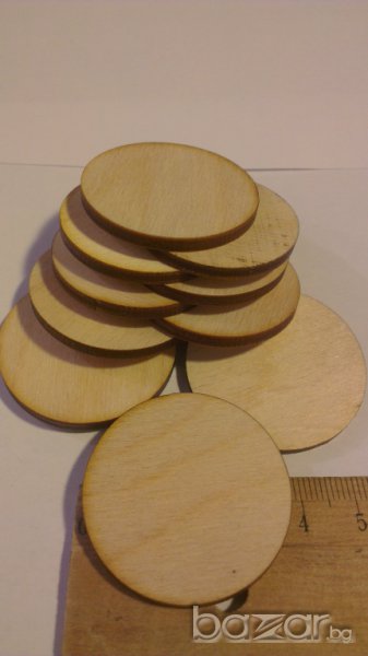 Дървени кръгчета ф-38мм - 10бр. , снимка 1