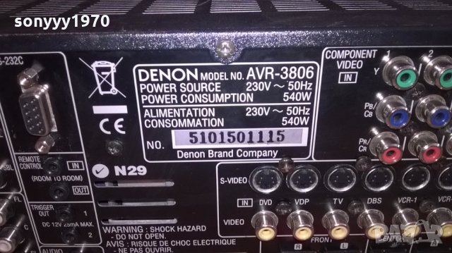 denon avr-3806 receiver 540w-made in japan-внос англия, снимка 16 - Ресийвъри, усилватели, смесителни пултове - 22820340