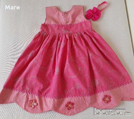 Детска рокля и лента за глава 5-6 години , снимка 9 - Детски рокли и поли - 21274394