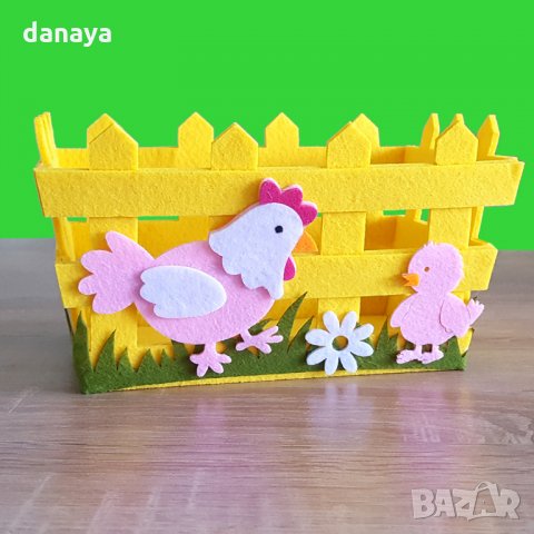 Панер за великденски яйца и лакомства украса за Великден декорация, снимка 3 - Декорация за дома - 24528692