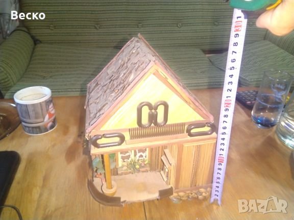 Голяма, ръчно направена къщичка с подръчни материали, снимка 4 - Други ценни предмети - 26153087