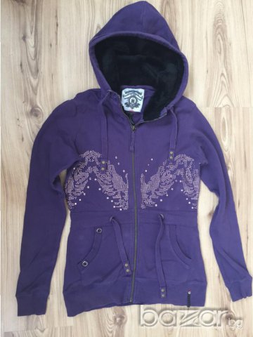 LЕЕ COOPER  дамски суичър с камъни оригинал, размер М, slim fit, черен, много запазен, снимка 6 - Суичъри - 11117127