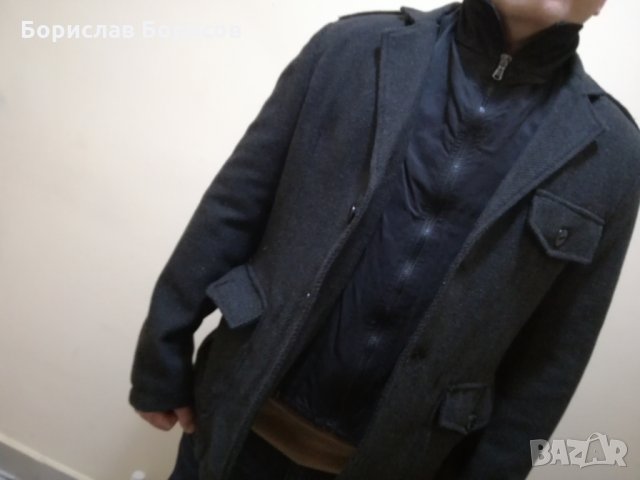 НОВО!Спортно-елегантно 100% вълна палто L- XL, снимка 8 - Якета - 23936074