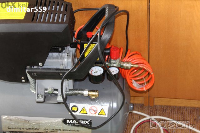 Компресор малък Matrix AC 2000-25 1500W 24L, снимка 8 - Компресори - 8822548