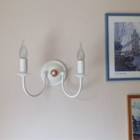 Шаби шик аплик свещ,нощна лампа за стена,модерна класика,осветление за спалня,хол,трапезария, снимка 3 - Лампи за стена - 24663744