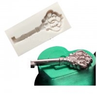 Ключ силиконов молд форма декорация и украса торта фондан бисквитки, снимка 1 - Форми - 25914886