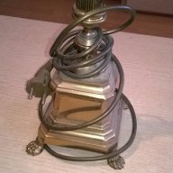 Масивна ретро лампа за две крушки-месинг 80х35см-внос швеицария, снимка 16 - Антикварни и старинни предмети - 17796479