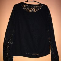 Bershka дантелена блуза с дълъг ръкав, снимка 3 - Блузи с дълъг ръкав и пуловери - 23922327