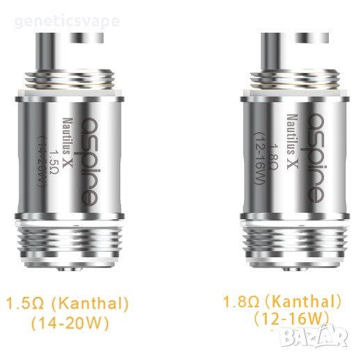 Aspire Nautilus X Replacement Coils 1.5ohm 1.8ohm изпарителни глави за вейп , снимка 1
