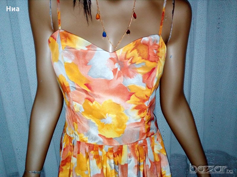 Свежа рокля с флорални мотиви- М/ L, снимка 1