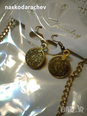 Етно колие със златни пендари (имиттация) и обеци, снимка 10 - Колиета, медальони, синджири - 23261505