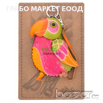 Портмоне - ключодържател във формата на папагал, снимка 1 - Портфейли, портмонета - 15865217