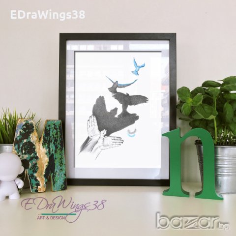 Рисунка Арт принт "Илюзии", снимка 5 - Картини - 19676770