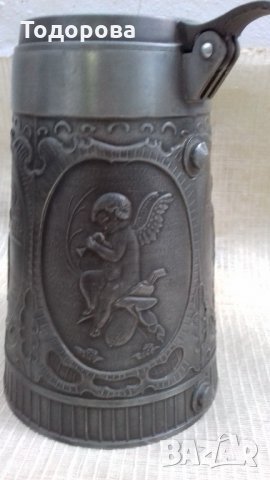 Голям метален цинков съд, снимка 4 - Антикварни и старинни предмети - 21619849