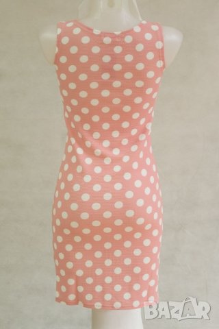 Розова рокля на точки марка Cocoviu - XS и M, снимка 4 - Рокли - 22284010