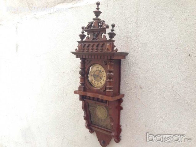 Стенен часовник Friedrich Mauthe Germany от нач.ххв., снимка 6 - Антикварни и старинни предмети - 13458768