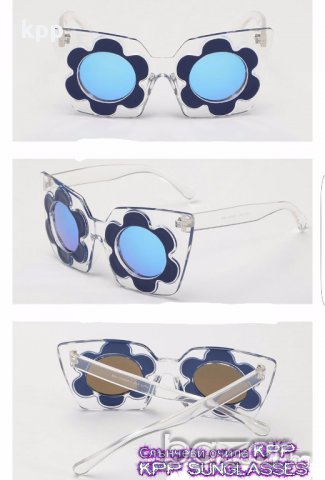 Екстравагантни слънчеви очила лукс прозрачно със синьо, снимка 2 - Слънчеви и диоптрични очила - 14572895