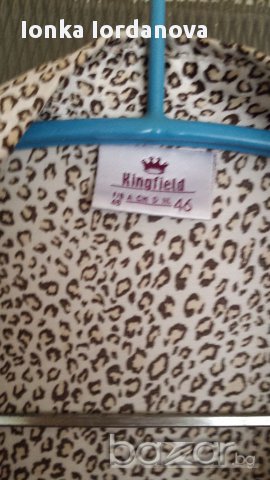 Сатенена блуза с кафява жилетка, размер Л, снимка 4 - Блузи с дълъг ръкав и пуловери - 18188555