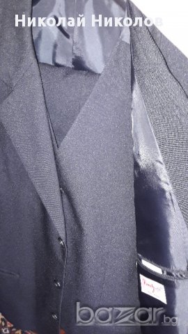 Нов мъжки костюм с елек, цвят черен размер XL № 52, снимка 2 - Костюми - 15000879