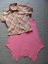 Дамски сет асиметрична розова пола H&M и риза с къс ръкав, снимка 1 - Поли - 26116930