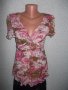 Блуза на цветя в розово, M, L размер, снимка 1 - Туники - 25256454