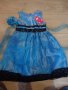 детска рокля в синьо и черно всички размери 100-140, снимка 2