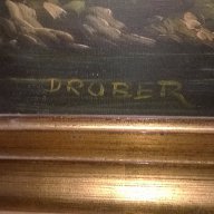 Drober-огромна испанска картина 112/63см-внос канарите, снимка 11 - Антикварни и старинни предмети - 16066642