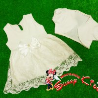 НОВА рокля с ръкавели, снимка 1 - Бебешки рокли - 25613158