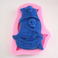  пиратски кораб силиконов молд форма украса декор торта фондан шоколад и др, снимка 1 - Форми - 15703276
